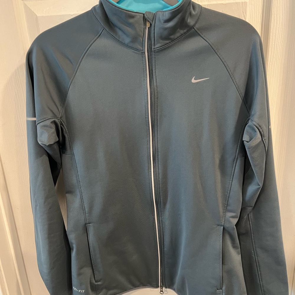 Nike Grey and Teal Dri-FIT Jacket